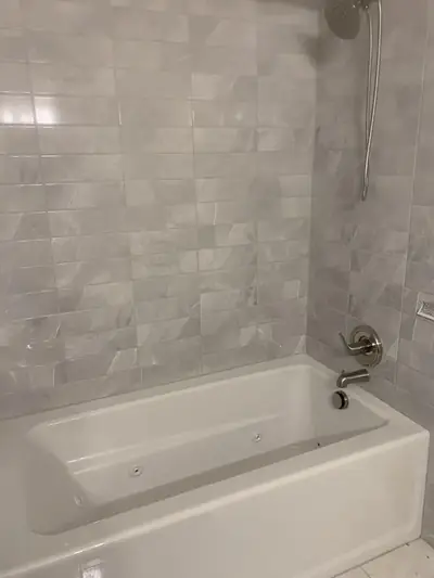 Bathroom and tile remodel project by Hanlon Construction