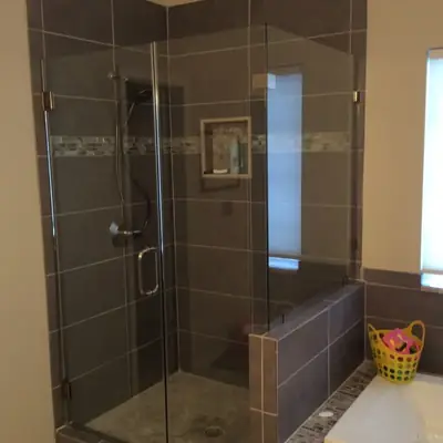 Bathroom and tile remodel project by Hanlon Construction