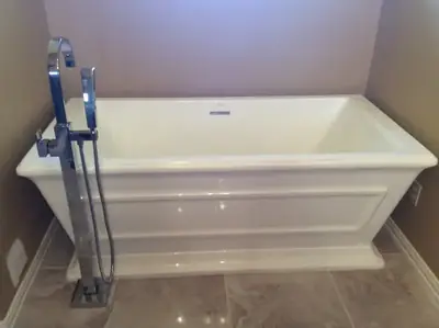 Bathroom and tile remodel project by Hanlon Construction